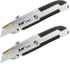 XW Retractable Utility Knife, Heavy Duty Zinc Alloy Box Cutter with 10 PCS Blades, 2-Pack