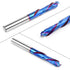 EANOSIC 1/4 inch 1/4 inch Spiral Router Bits Up Down Compression Bit Cutting Diameter with Nano Blue Coated, Shank