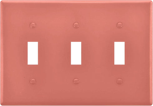 Salmon Toggle Light Switch Cover 3 Gang Wall Plate Cover Light Switch