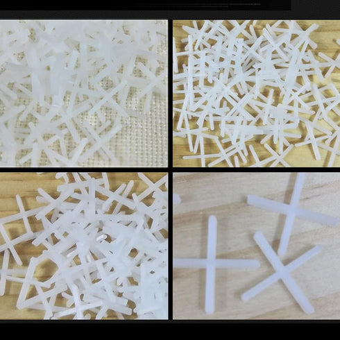 500 Pieces Tile Spacers, 2.5mm White Levelers, Cross Spacers for Ceramic Tile and Stone Installation, Wall & Floor