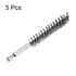 5Pcs Bore Brush Stainless Steel 15mm Dia Cleaning Twisted Wire Brush with Handle, 1/4 Inch Hex Shank
