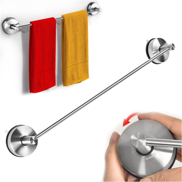 YOHOM Suction Cup Towel Bar for Shower 22 Inch Stainless Steel Bathroom