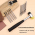 10 Pcs Leather Hole Punch Tool Set, Round Hole Punch with Double Head Hammer for Leather Projects