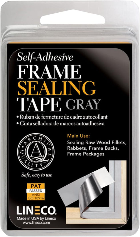 Lineco Frame Sealing Tape, Gray, 1.25 Inches X 24 Feet
