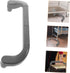 16.53X4.72X3.93In Utility Cart Handle Replacement for Dining Truck Push Handle Trolley Cart Grey Ergonomic Grip Durable