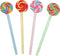 Maydahui 20PCS Rainbow Swirl Lollipops Shaped Rollerball Pens Black Gel Ink for School Office Home