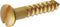 Hillman 1173 Brass Oval Head Slotted Wood Screw, 8 x 1 1/4 in., 30-Pack
