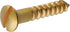 Hillman 1173 Brass Oval Head Slotted Wood Screw, 8 x 1 1/4 in., 30-Pack
