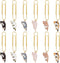 OLYCRAFT 12Pcs Cat Paperclips, 3 Inch Alloy Pendant Clips for Document Sorting and Organizing