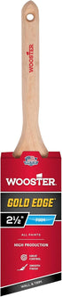 Wooster 5231-2 1/2 Series 5231 Edge Angle Brush, 2-1/2 Inch, White, Gold