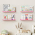 Set 4,15.6 inch BYCY Metal Floating Shelves of Floating Bookshelves for Wall Mounted,Wide Magnetic Book Display Wall