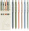 Gel Pens, 6 Pcs 0.5mm Fine Point Smooth Writing Japanese Cute Black Ink Pens for Journaling and Note Taking