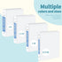 SUNEE 3 Ring Binder 1.5 Inch 4 Pack, Clear View Binder Three Ring PVC-Free for School or Office Supplies, White