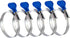 POWERTEC 70127 2-1/2 Inch Key Hose Clamp, Thumb Screw Key Adjustable Stainless Steel Hose Clamps for Dust Collection