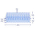 Test Tube Rack, 3-Tier Detachable Blue Plastic Test Tube Rack Tube Holder Stand Rack for Laboratory Scientific Experiments, 0.63 in 50-Place