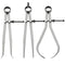 3pcs 8 Inch Long Spring Caliper Set, Carbon Steel Measuring Tool for Wood Turning Lathe Projects