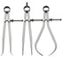 3pcs 8 Inch Long Spring Caliper Set, Carbon Steel Measuring Tool for Wood Turning Lathe Projects