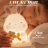 Dimmable Rabbit Night Light for Kids, Cute Bunny Lamp Gifts for Boys and Girls, Touch Squishy Silicone Night Light