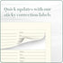 Gallery Leather Address Book Correction Labels, Self-Adhesive, 5 Sheets, 30 Stickers for Easy Contact Updates