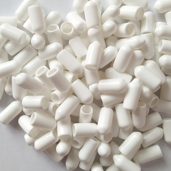 YEJI 50 Pcs White Screw Thread Protectors, 1/4" (External Diameter)
