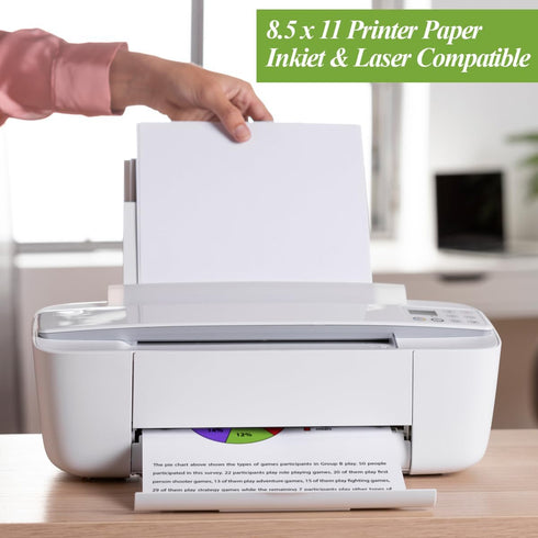 8.5" 11" 100 Sheets/200 20 lb x Printer Paper - Pages White Copy Paper, Letter Size Papers Printing
