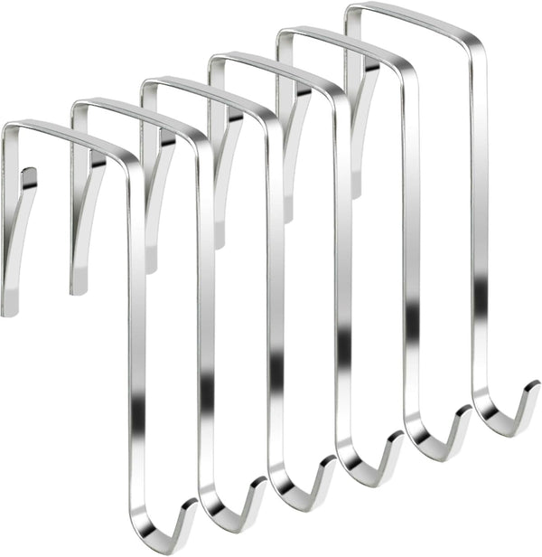 10Pcs Metal Over The Door Hooks - Sturdy Z Hooks for Hanging Clothes, Towels, Coats and More