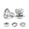 M6 x 12mm Flanged Button Head Socket Cap Screws, 20Pcs 18-8 (304) Stainless Steel Bolts, Nuts, Washers by SG TZH