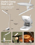 Desk Lamp, 1500mAh Dimmable Reading Lamp with Clamp and Type-C Charging Port, Adjustable Flexible Light for Home Office