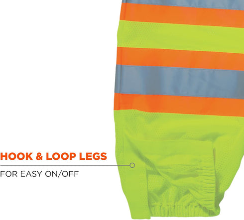 Ergodyne Unisex Adult Class Two-tone Reflective Safety Pants, Lime, Large-X-Large
