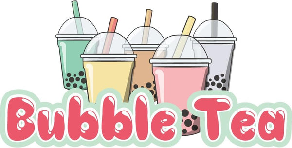 Bubble Tea 24" Concession Decal Sign - Cart Trailer Stand Sticker Equipment
