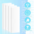 Gute HDPE Block White Plastic Sheet, High Density Polyethylene Rectangular Solid Tapping Block for DIY Projects (2 Pcs)