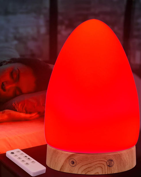 670nm Red Light Night Light Lamp for Sleep, Red Nightlight Desk Lamp