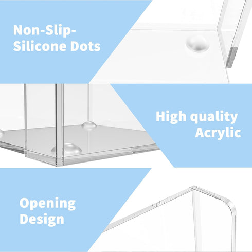 Clear Acrylic Sticky Note Holder - Notepad Holder for 3" x 3" Sticky Note Storage, Classroom and Office Organizer
