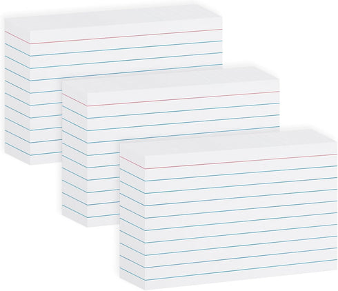 White 5x8 Index Cards Ruled 300PCS, Goefun Flashcards, Notecards for Studying, Recipes,