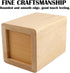 Natural Wooden Pen Box, Desktop Stationery Organizer, Creative Solid Wood Pencil Holder for Office Supplies (Beech Wood)