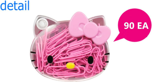 Kitty Cat Paper Clips, 90 EA Set with Adorable Plastic Case, Stylish Office Supplies for Organizing