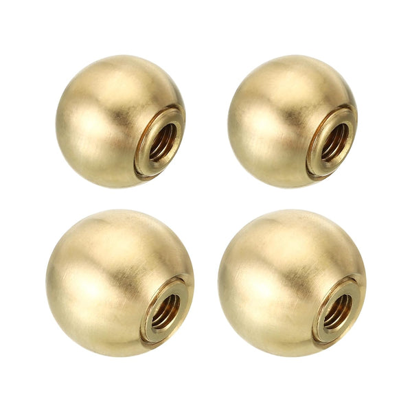 PATIKIL 17.5mm/0.69" 20mm/0.79" Ball Lamp Finials Caps Knob, 4pcs Solid Brass Lamp Shade