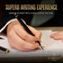 Scriveiner Black Lacquer Rollerball Pen, Luxury Pen with 24K Gold Finish, Schmidt Ink Refill, Best Gift Set for Men