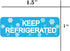 wootile Rectangle Keep Refrigerated Stickers, Waterproof Shipping Labels 0.5 X 1.5 Inch, 500 Adhesive Labels