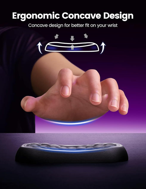 Vaydeer Wrist Rest for Keyboard and Mouse, Computer Ergonomic Wrist Support Pad, Soft Memory Foam Arm Cushion for Desk