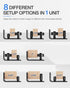 ZEKOO 2 PCS Adjustable Sliding Barn Door Floor Guide, 8 Setup Options, Flush Flat Bottom Design