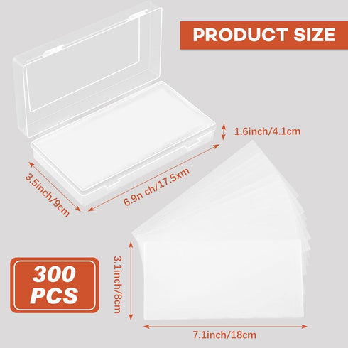 Shappy 301 Pieces Paper Money Holders with 2 Pcs Plastic Storage Case, Clear Currency Sleeves for Cash Dollar Currency
