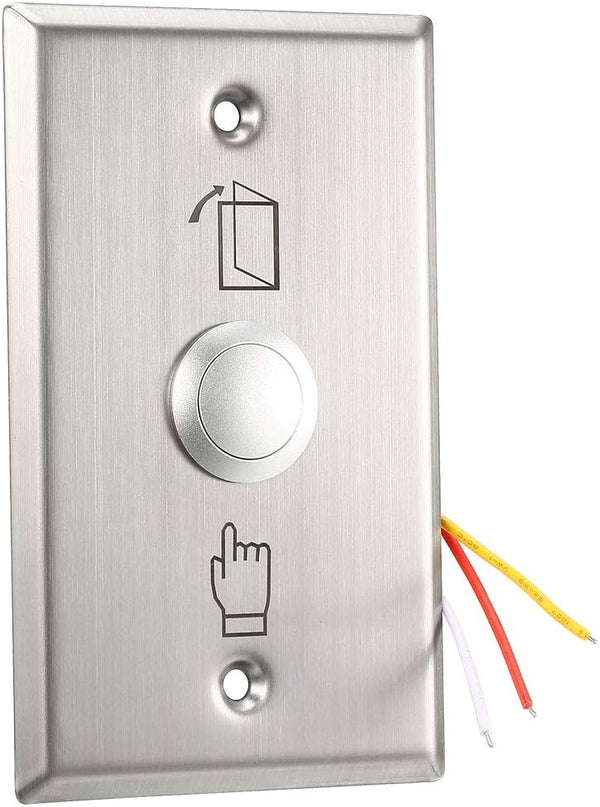 uxcell Door Release Button - Push to Exit Resettable NO/NC/COM Switch for Access Control Panel, 115mmx70mm