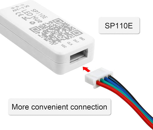 VIPMOON SP110E Bluetooth LED Controller, DC5-24V Pixel Controller by Smartphone APP for WS2811, WS2812B, RGB/RGBW LED