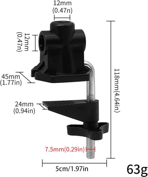 VONNST Universal Table Lamp Cantilever Bracket Clamp, Practical Fixed Clip Holder Clip C-Clamp for Broadcast Microphone