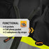 Pioneer Safety Vest for Men, Hi Vis Reflective Solid Neon, 8 Pockets, Zipper, Adjustable for Construction, Traffic,