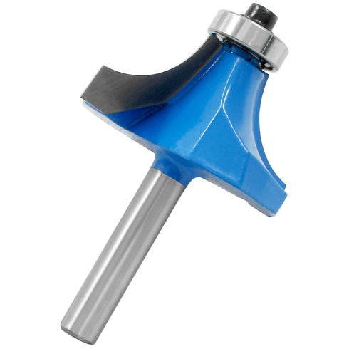 Roundover Router Bit 1" Radius with 1/4" Shank, Corner Rounding Edge Forming Bit for Woodworking Edge Processing, Blue