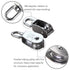 YAMASO 2Pcs 304 Stainless Steel M25 Silver Single Pulley Block - Wire Rope Hanging Towing Wheel