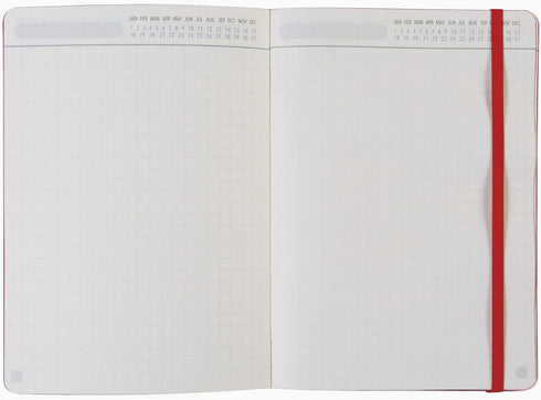 C.R. Gibson Black Leatherette Dot Grid Notebook Journal, 6'' W x 8.5'' L, 240 Pages, Bullet Log
