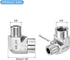 uxcell 2Pcs G3/8 Inch Male x G3/8 Inch Female 90 Degree Barstock Street Elbow, 304 Stainless Steel Pipe Fitting Adapter with Protective Case for Industrial Manufacturing, Silver